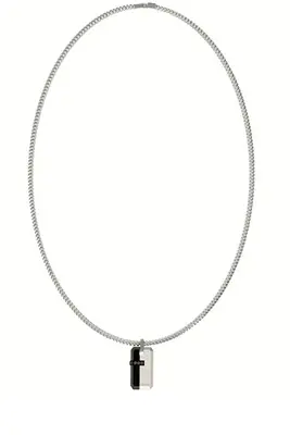Guess Collana Da Uomo In Acciaio Eclipse Noir Jumn05104Jwstt/U