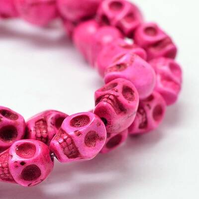 Dyed Synthetic Turquoise Bead Strands