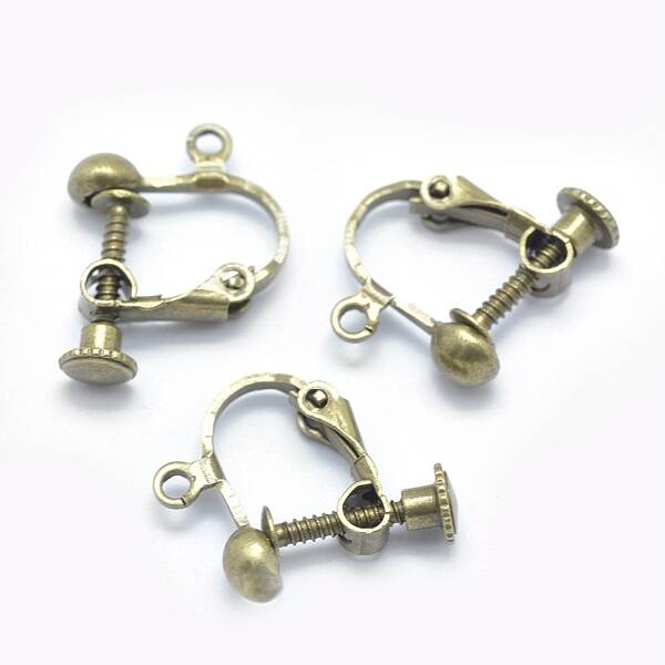 Brass Screw On Clip-on Earring Findings