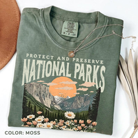 Comfort Colors Vintage National Parks T-Shirt, Nature Lover TShirt, Parks Over Profit Tee, Protect Our Parks Graphic Tee, Hik...