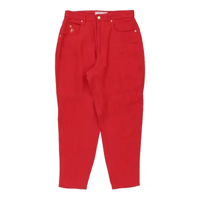 Roccobarocco Trousers - 30W UK 12 Red Cotton | Size: UK 12