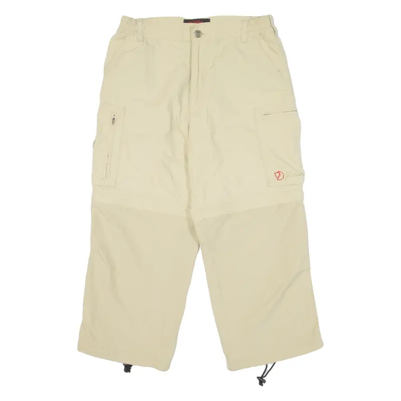FJALLRAVEN Mens Pedal Pushers Shorts Beige S W28