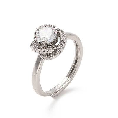 Brass Micro Pave Cubic Zirconia Rings