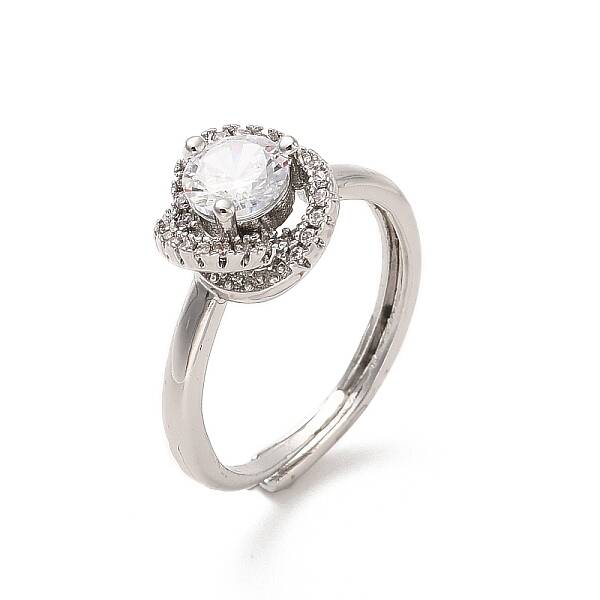 Brass Micro Pave Cubic Zirconia Rings