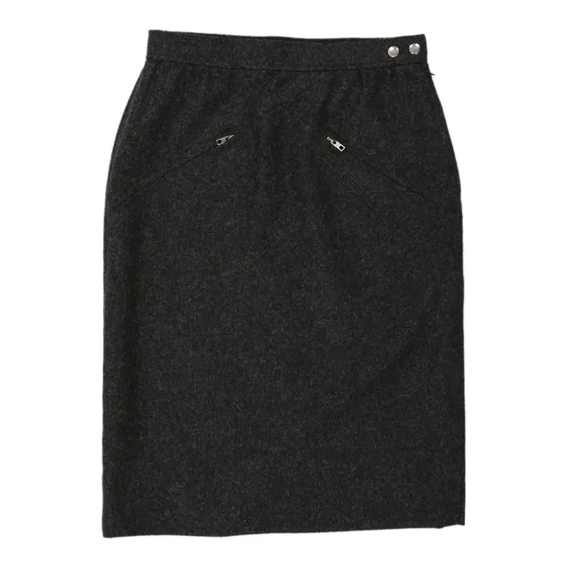 Yves Saint Laurent Skirt - 30W UK 10 Grey Wool Blend | Size: UK 10
