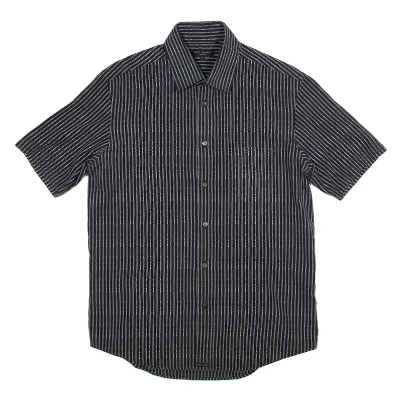 TED BAKER Mens Shirt Black Striped M