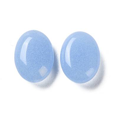 Synthetic Luminous Stone Flat Oval Palm Stone