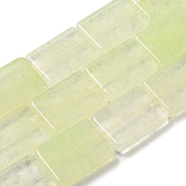 Yellow Watermelon Stone Glass Beads Strands