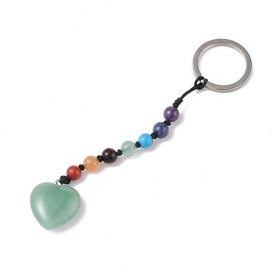 7 Chakra Gemstone Beads Keychain