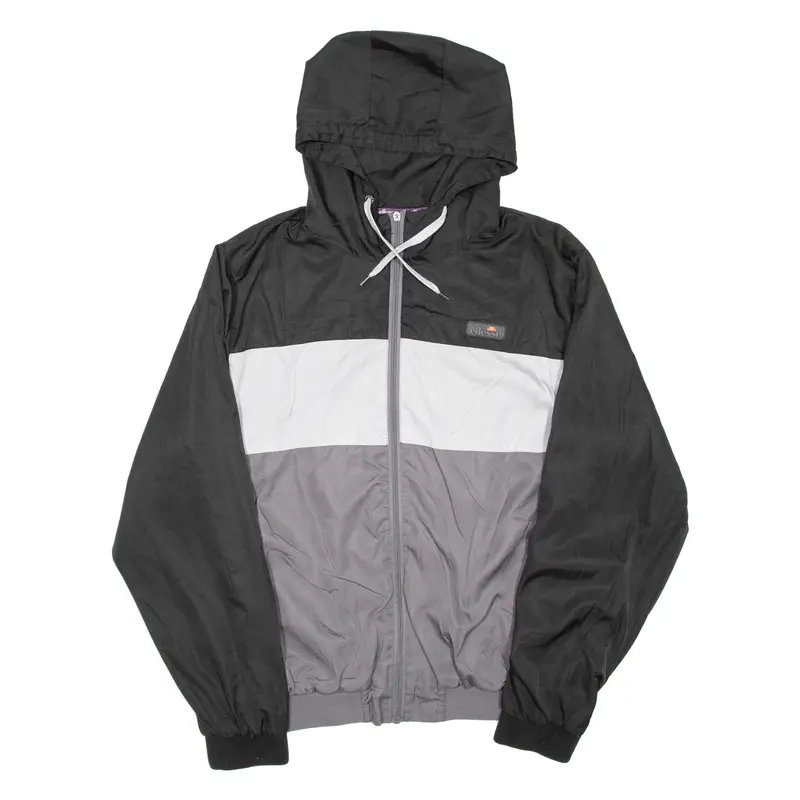 ELLESSE Mens Track Jacket Black Hooded 2XL