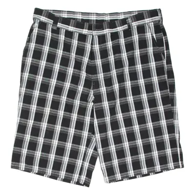 DICKIES Mens Workwear Shorts Black Relaxed Check 2XL W40