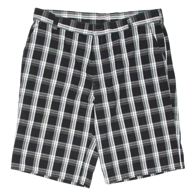 DICKIES Mens Workwear Shorts Black Relaxed Check 2XL W40