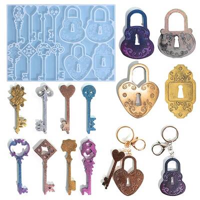 Key & Lock Pendant DIY Silicone Pendant Molds