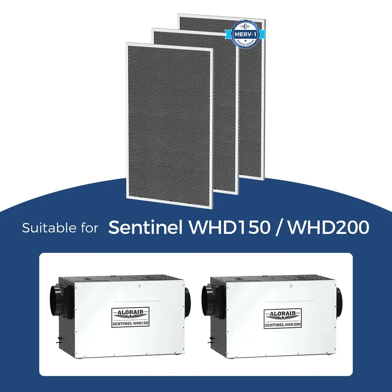 AlorAir 3 Pack MERV-1 Air Filter for Sentinel WHD150/200 Dehumidifiers