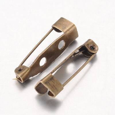 Nickel Free Antique Bronze Iron Pin Backs Brooch Safety Pin Findings