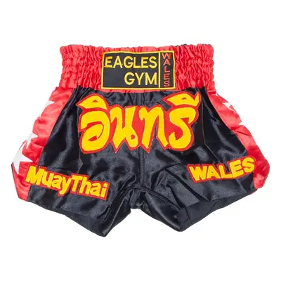 EAGLES GYM WALES Thai Boxing Mens Sports Shorts Red Relaxed S W21