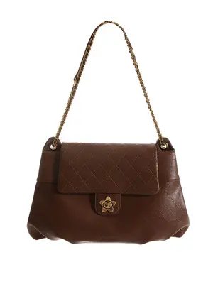 Smting quilted chain ruched bag