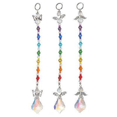 Angel Alloy & Glass Pendant Decoraton