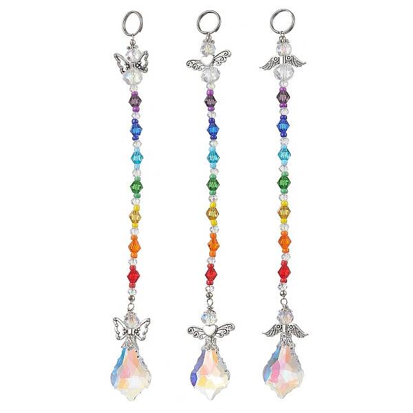 Angel Alloy & Glass Pendant Decoraton