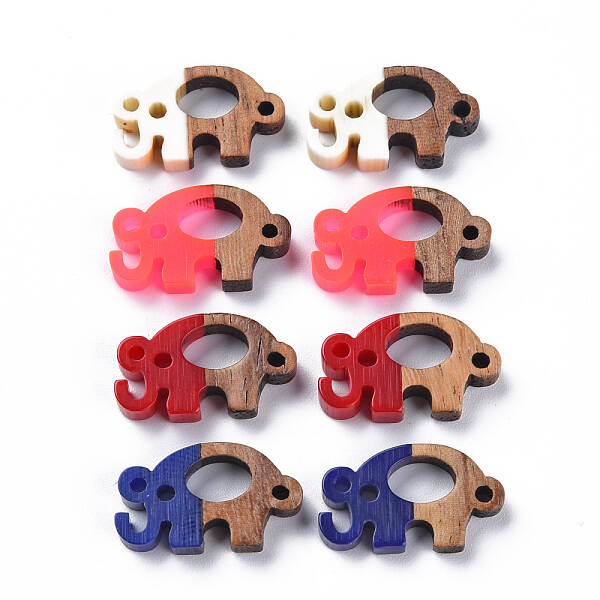Opaque Resin & Walnut Wood Links Connectors