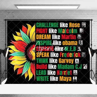 Aperturee Red Yellow Green Floral Black History Month Backdrop, 3X2FT(1MX0.6M), 14 USD, black history month backdrops, DMHD5Y...