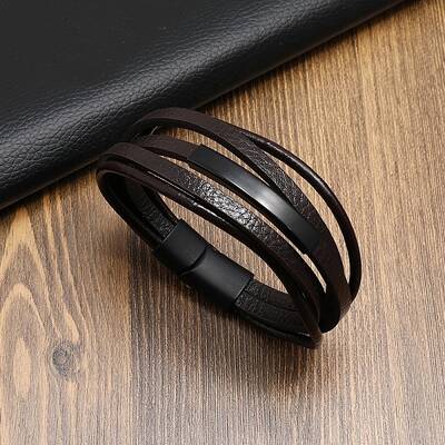 Leather Multi-strand Bracelet