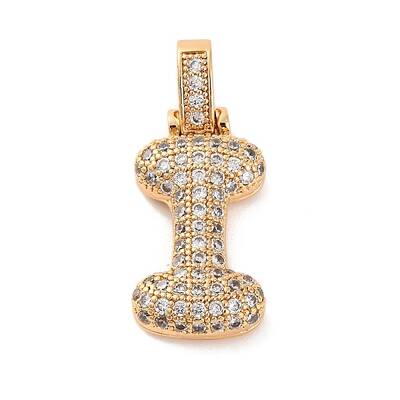 Brass Micro Pave Cubic Zirconia Pendants