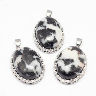 Natural Zebra Jasper Pendants