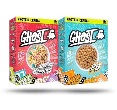 GHOST Protein Cereal, Marshmallows or Peanut Butter Flavor - Contains Lucky Charms Marshmallows or Crunchy Peanut Butter Cere...