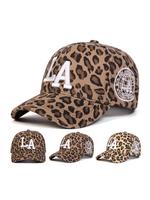 Letter La Embroidered Leopard Print Baseball Cap, High Quality Hat, Premium Quality Cap, Casual Outdoor Sports Hats for Men &...