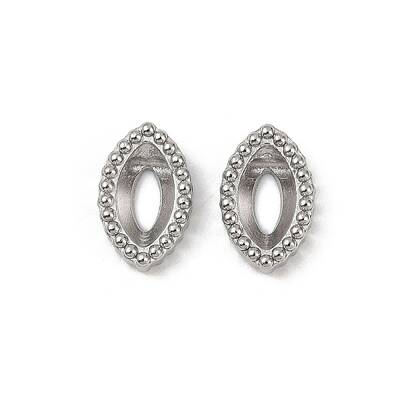 304 Stainless Steel Rhinestone Cabochon Settings