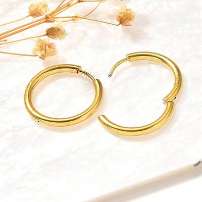 304 Stainless Steel Hoop Earrings for Women