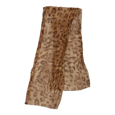 Unbranded Animal Print Scarf - No Size Brown Polyester