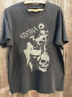 Skull Elvira T-Shirt, Mistress of The Dark 90s Charcoal Unisex tee