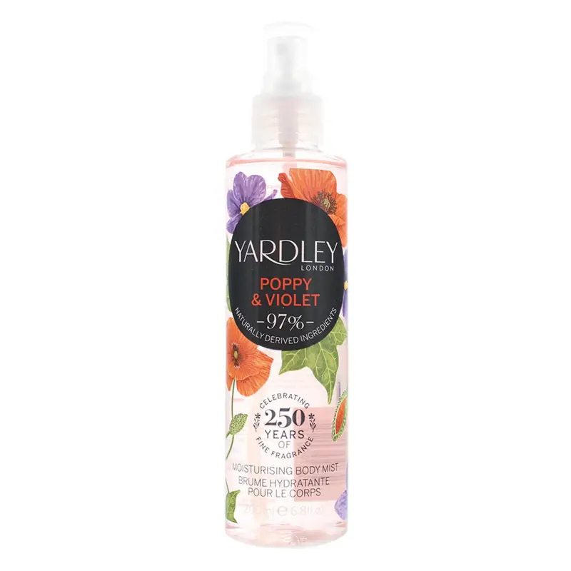 Yardley Papavero e Violetta Spray Profumato Per Donna 200 ml