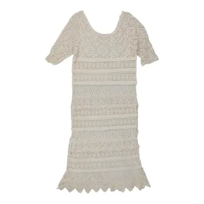 Unbranded Lace Midi Dress - Large White Cotton