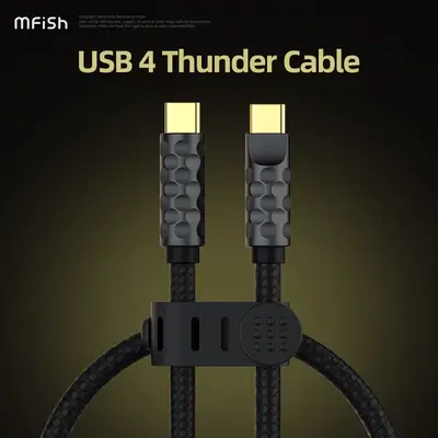 mfish USB 4 Cable, 240W Full-featured Type-C Cable, PD Fast Charging, Adapts to Apple iPad Notebook USB4 Devices Plug Electro...