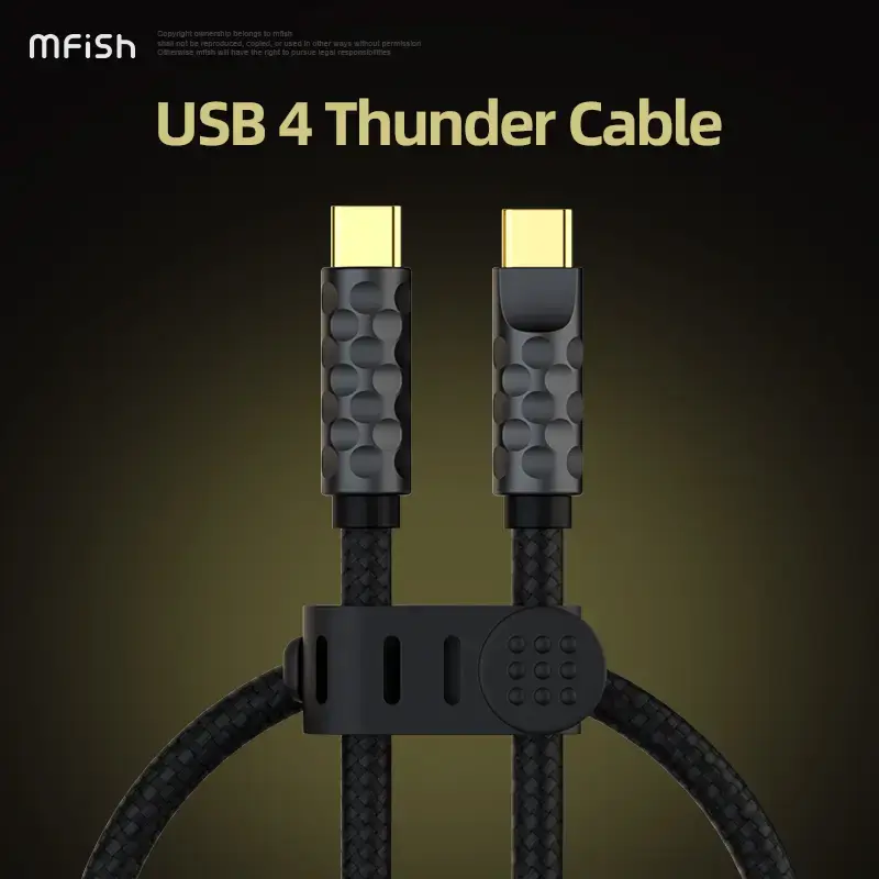 mfish USB 4 Cable, 240W Full-featured Type-C Cable, PD Fast Charging, Adapts to Apple iPad Notebook USB4 Devices Plug Electro...