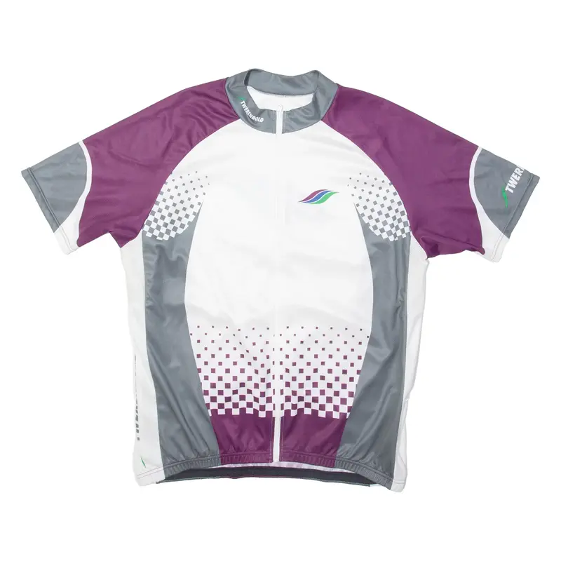 TWERENBOLD Full Zip Cycling Mens Jersey Purple 2XL