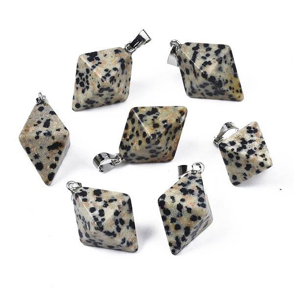 Natural Dalmatian Jasper Pendants