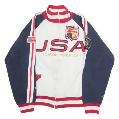 SKELTON Memphis USA Rugby World Cup #7 Womens Track Jacket White Hooded L