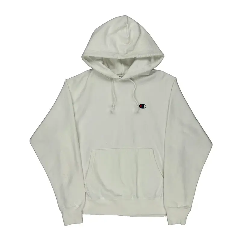 Reverse Weave Champion Hoodie - Medium White Cotton Blend