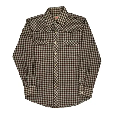 Western Style Levis Checked Shirt - Medium Multicoloured Cotton
