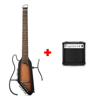 Donner HUSH™ I PRO Acoustic-Electric Travel Guitar - Sunburst Spruce / Guitar+20W Amplifier