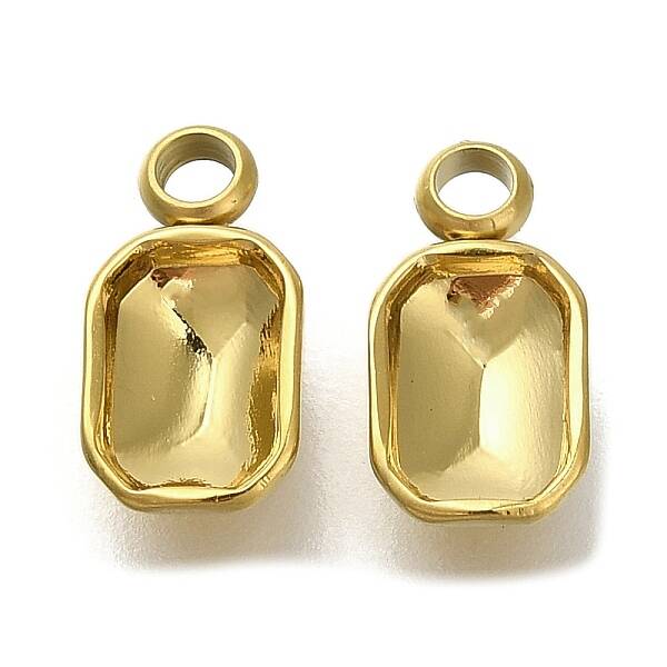 Ion Plating(IP) 304 Stainless Steel Pendant Cabochon Settings