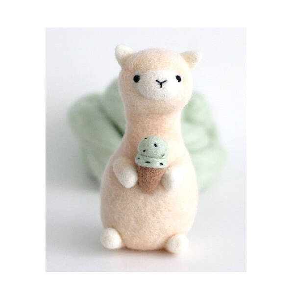 Alpaca Wool Felt Needle Felting Kit with Instructions