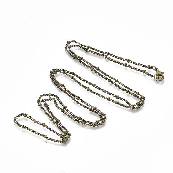 Brass Coated Iron Curb Chain Necklace Making