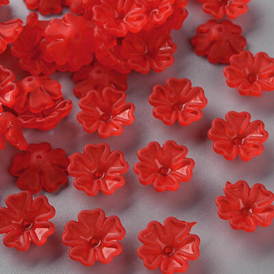 Transparent Frosted Acrylic Bead Caps