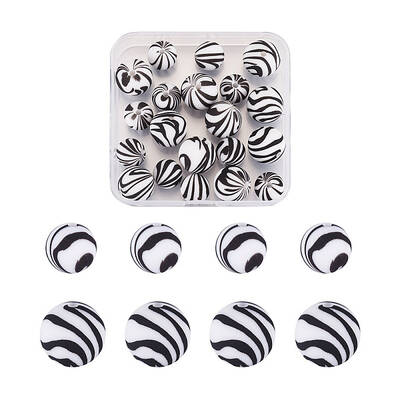 20Pcs 2 Colors Silicone Beads