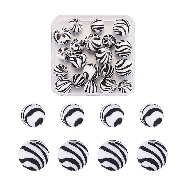 20Pcs 2 Colors Silicone Beads